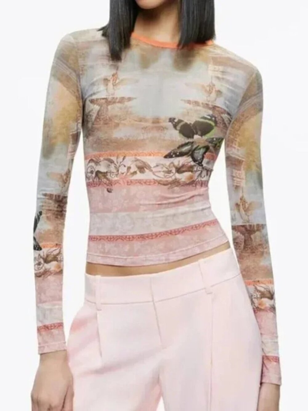 Alice + Olivia Delaina Mesh Top